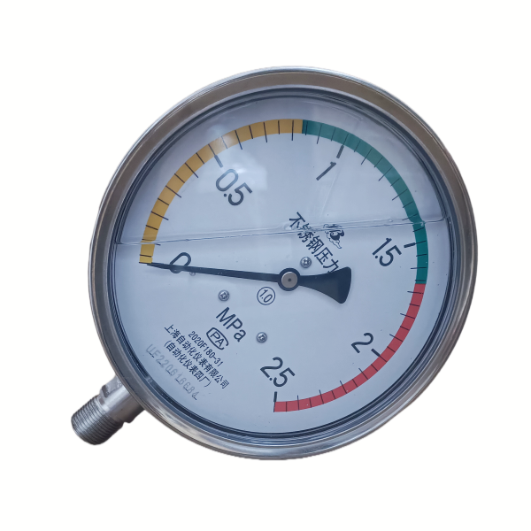 Y-150B-FZ(0-2.5MPa)三色耐震压力表